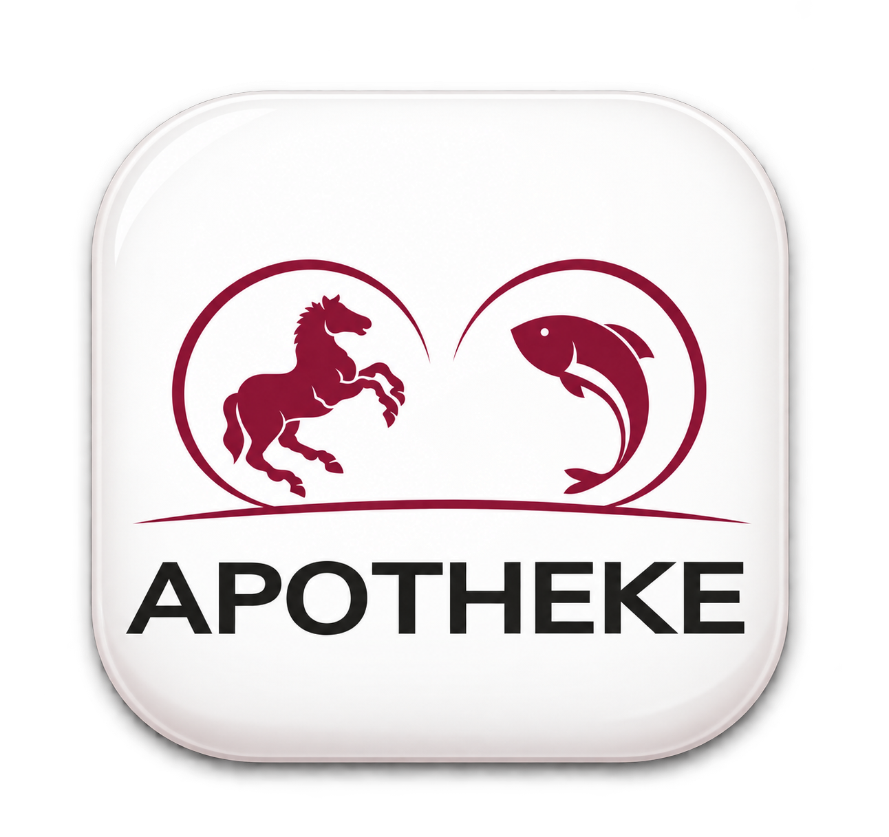 Glänzendes Apotheke-Logo auf Transparenz
